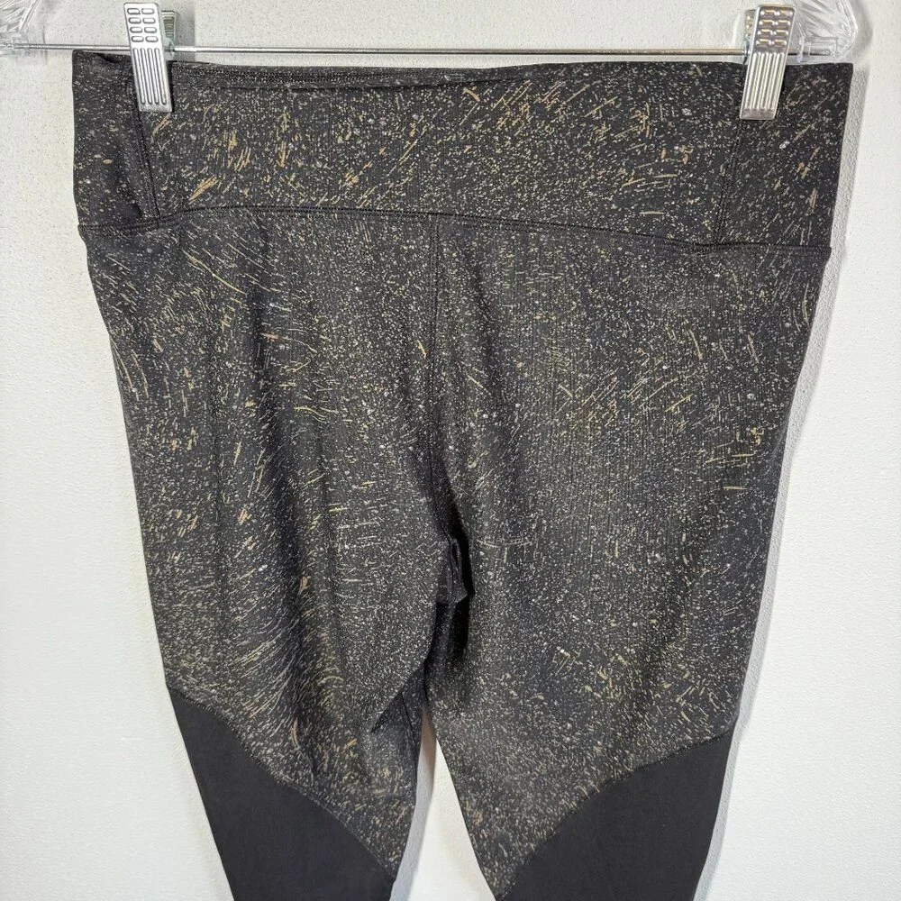 Nike Dri-Fit Womens Full Length Leggings Medium Black‎ Mesh Activewear Gym Yoga
